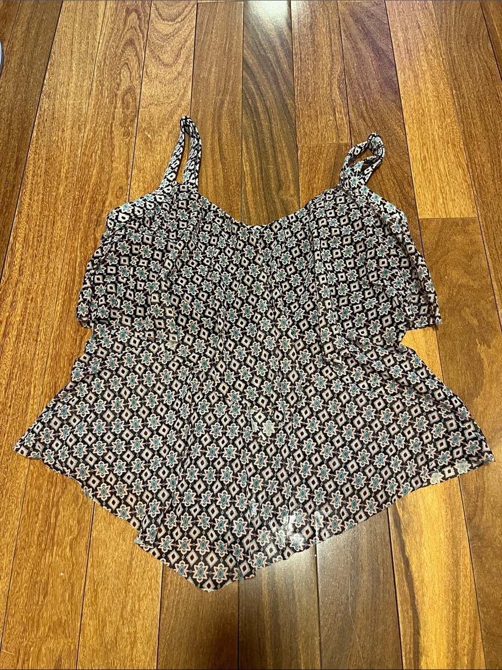 Beach House Women's Black Floral-Print Swim Romper